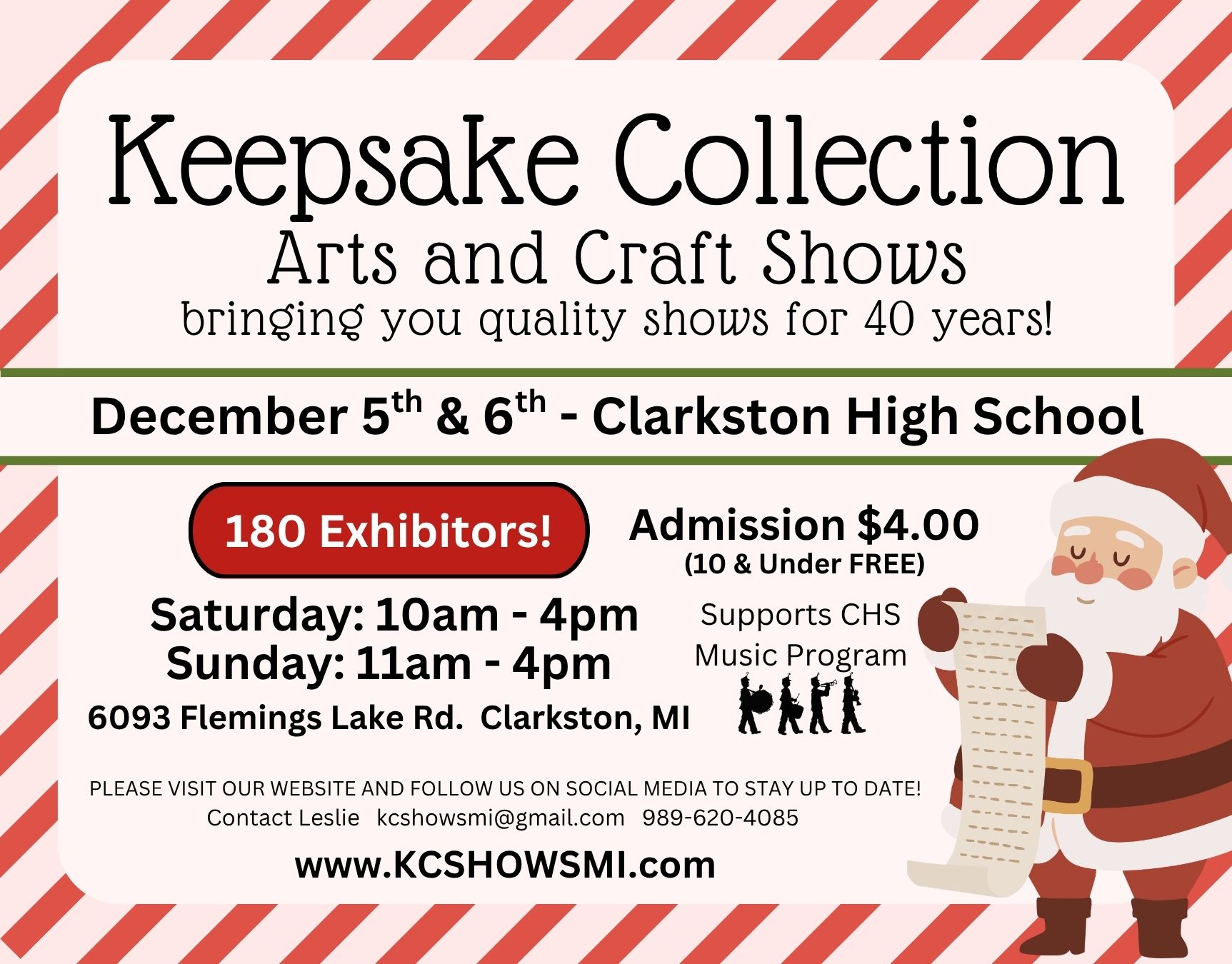 Holiday Shows Flyers - December 5th & 6th - Clarkston Flyer